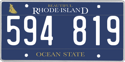 RI license plate 594819