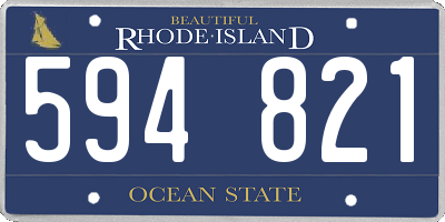 RI license plate 594821
