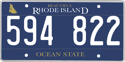 RI license plate 594822