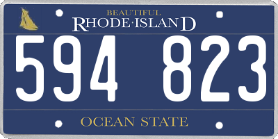 RI license plate 594823