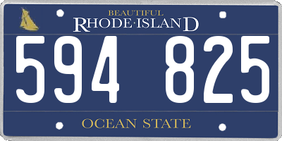 RI license plate 594825