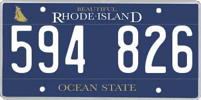 RI license plate 594826