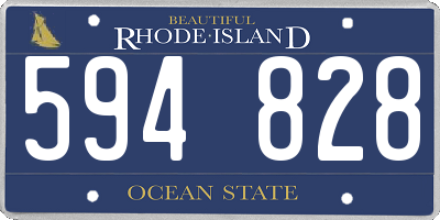 RI license plate 594828