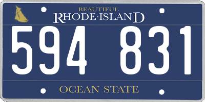RI license plate 594831
