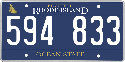 RI license plate 594833
