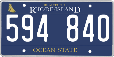 RI license plate 594840