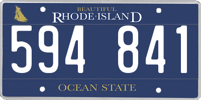 RI license plate 594841