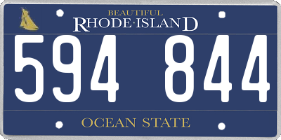 RI license plate 594844