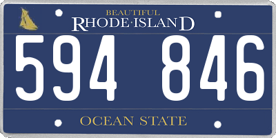 RI license plate 594846