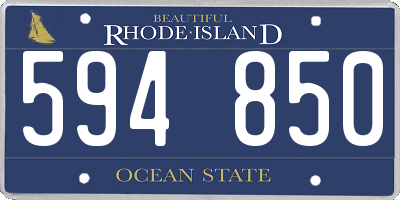 RI license plate 594850