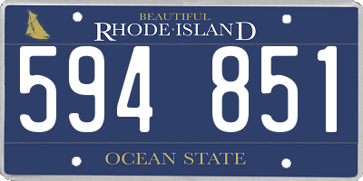 RI license plate 594851