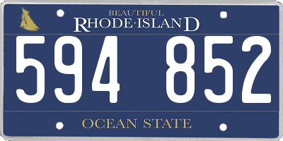 RI license plate 594852