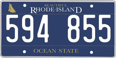 RI license plate 594855