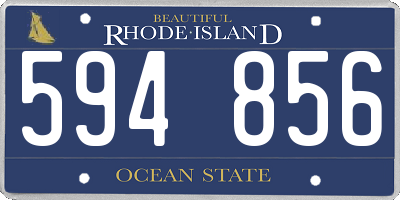 RI license plate 594856