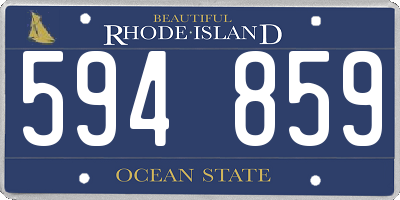 RI license plate 594859