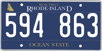 RI license plate 594863