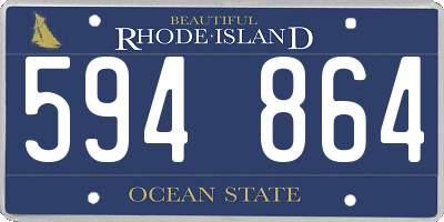 RI license plate 594864