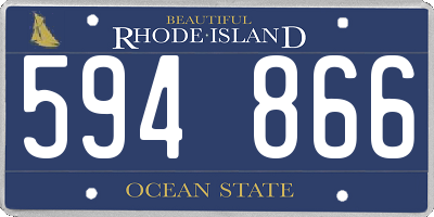 RI license plate 594866