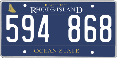 RI license plate 594868