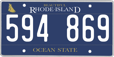 RI license plate 594869