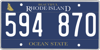 RI license plate 594870