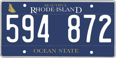 RI license plate 594872
