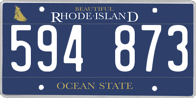 RI license plate 594873
