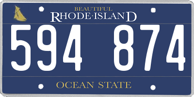 RI license plate 594874