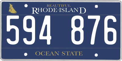 RI license plate 594876