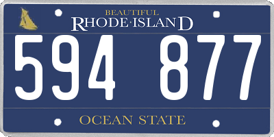 RI license plate 594877