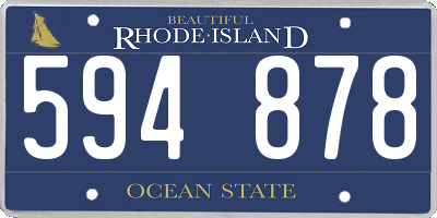 RI license plate 594878