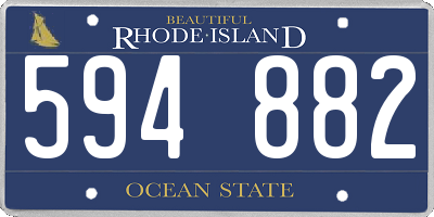 RI license plate 594882