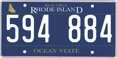 RI license plate 594884