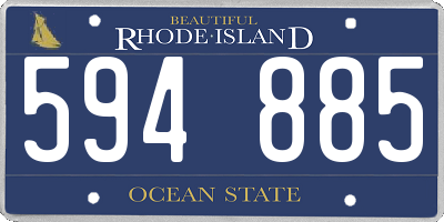 RI license plate 594885