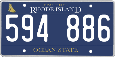 RI license plate 594886