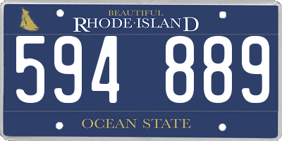 RI license plate 594889