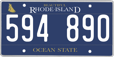 RI license plate 594890