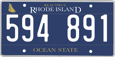 RI license plate 594891