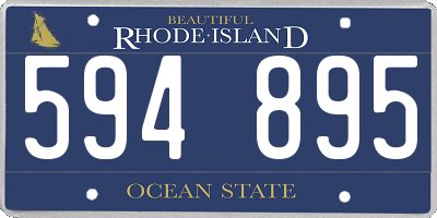 RI license plate 594895