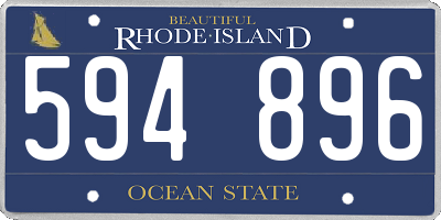 RI license plate 594896