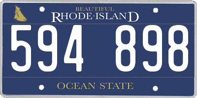 RI license plate 594898
