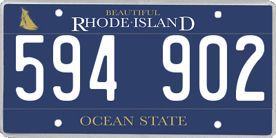 RI license plate 594902
