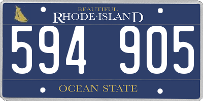 RI license plate 594905