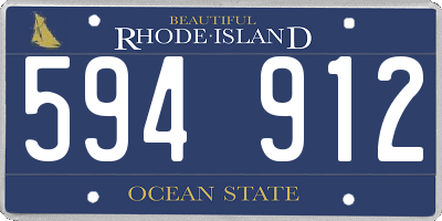 RI license plate 594912