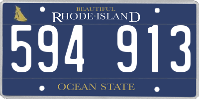 RI license plate 594913
