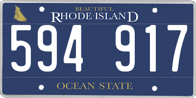 RI license plate 594917