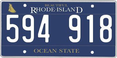 RI license plate 594918