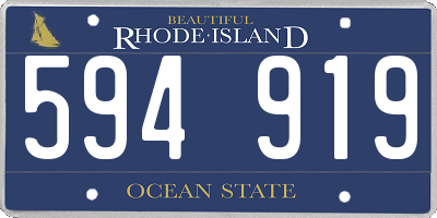 RI license plate 594919