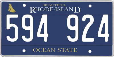 RI license plate 594924
