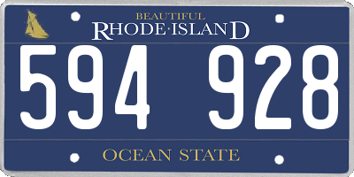 RI license plate 594928